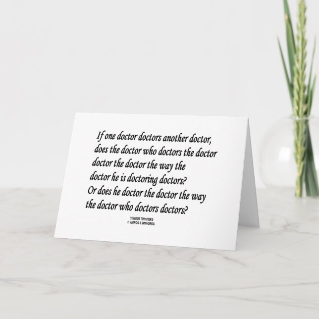 Tarjeta Médicas de Twister de Tongue Médicas Otro Médica (Anverso)