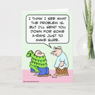 Tarjeta Médico de rayos X envuelto en serpiente