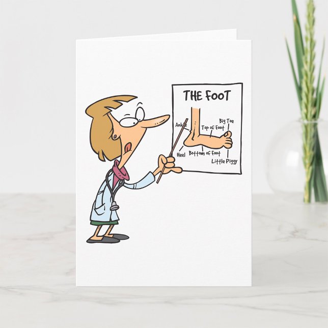 Tarjeta Médico Divertido Enseñando Anatomía del Pie (Subido por el creador)