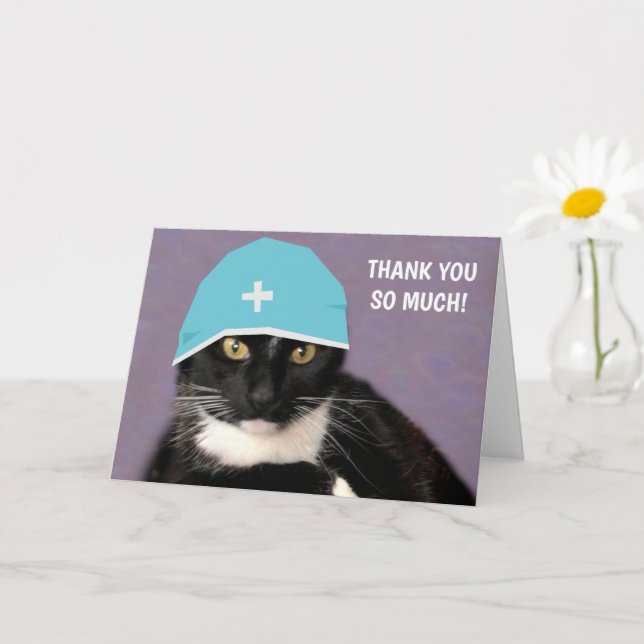 Tarjeta Médico, Enfermera, Médico Gracias (Planta pequeña)