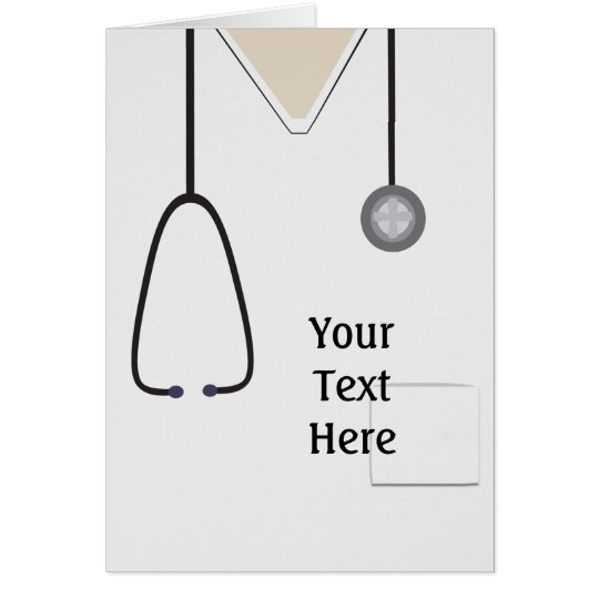 Tarjeta Médico friega al doctor White Custom de enfermera