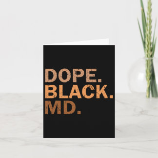 Tarjeta Médico negro drogadicto Melanin Mes negro Médico a