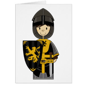 Tarjeta medieval del caballero