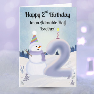 Tarjeta Medio hermano feliz cumpleaños 2 Construcción de m