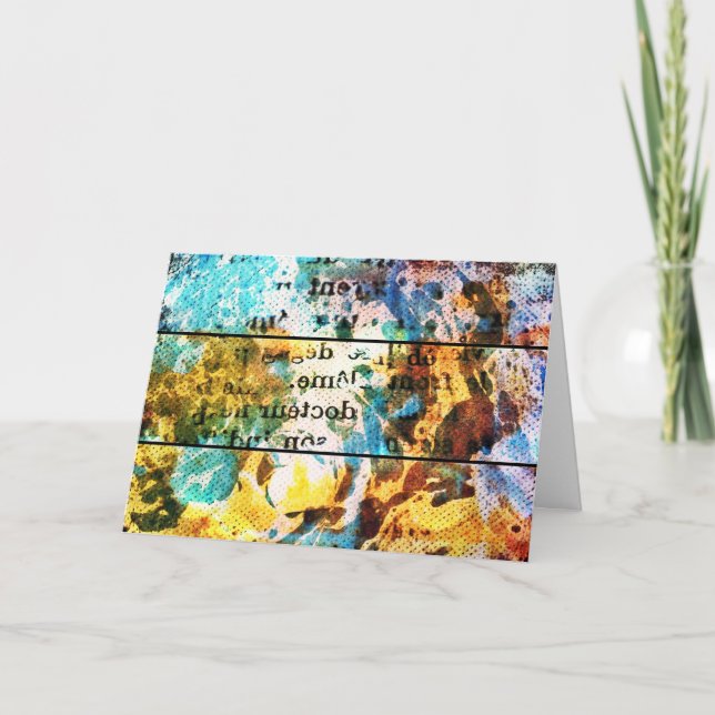 Tarjeta Medios mixtos y juego digital, cumpleaños (Anverso)