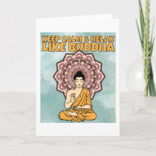 Tarjeta Meditación Buda Mandala Con Decir