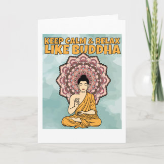 Tarjeta Meditación Buda Mandala Con Decir