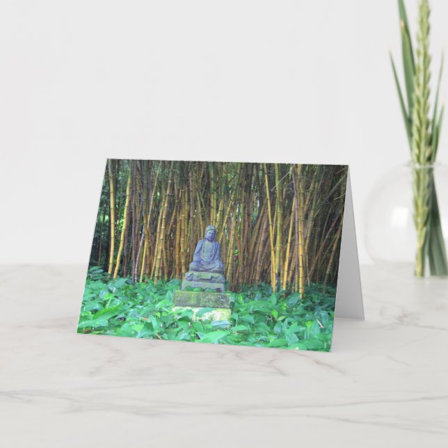 Tarjeta Meditación de Buda - Kauai, Hawaii (Anverso)