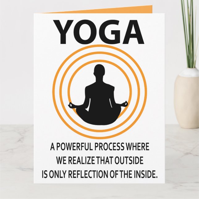 Tarjeta Meditación de Yoga  (Anverso)