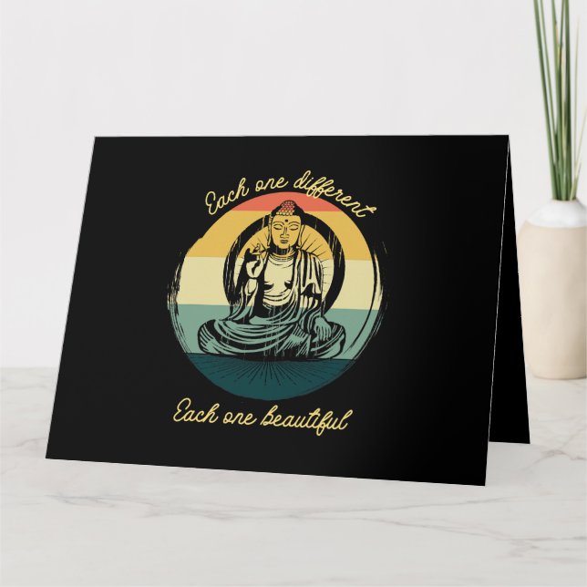 Tarjeta Meditación Diciendo Cada Uno De Los Hermosos Bud (Anverso)