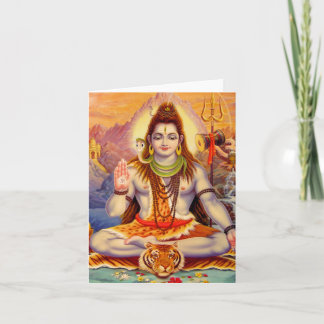 Tarjeta meditadora Lord Shiva
