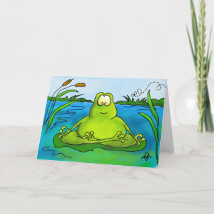 Tarjeta Meditating de la impresión del arte de la
