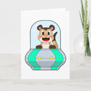 Tarjeta Meerkat con submarino