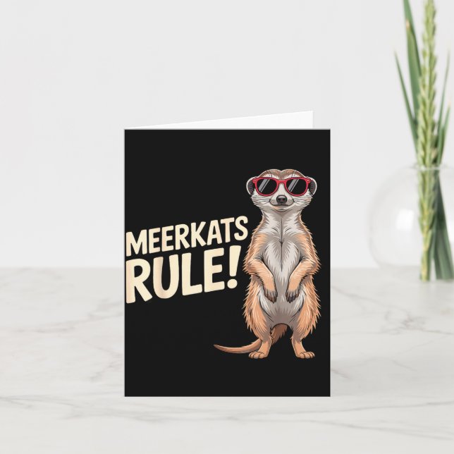 Tarjeta Meerkat Design For Men Women Kids Zoo Keeper Safar (Anverso)