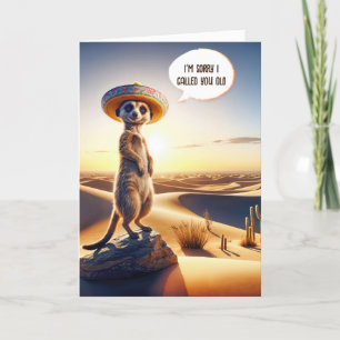 Tarjeta Meerkat se vuelve viejo humor para los cumpleaños