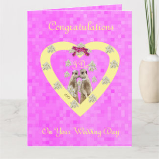 Tarjeta Meerkats En Su Día De Boda, Felicitaciones