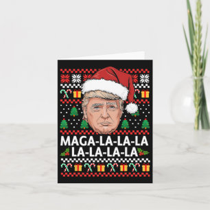 Tarjeta Mega La La Donald Trump 47 Navidades feos sudan