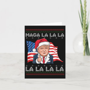 Tarjeta Mega La La Donald Trump engaña a 47 Navidades feos