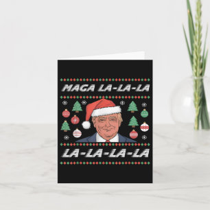 Tarjeta Mega La La Donald Trump engaña a 47 Navidades feos