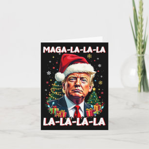 Tarjeta Mega La La Donald Trump engaña a 47 Navidades feos