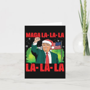 Tarjeta Mega La La La Donald Trump Potus 47 Navidad Fea