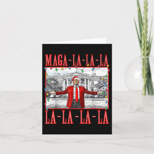 Tarjeta Mega La La La Navidades Santa Funny Trump Xmas Paj