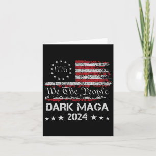 Tarjeta Mega oscuro Trump 2024 presidente vintage de bande