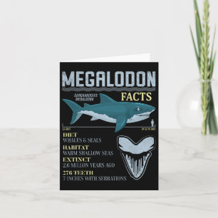 Tarjeta Megalodon Hechos Meg Fósil De Dientes De Tiburón P
