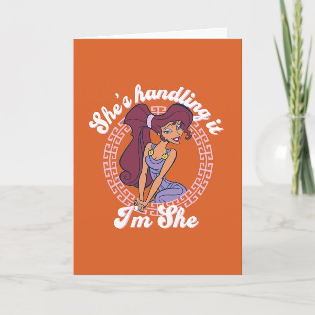 Tarjeta Megara - She's Handling It, I'm She Card (Anverso)
