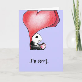 Tarjeta Megg: Una panda linda - corazón, lo siento,