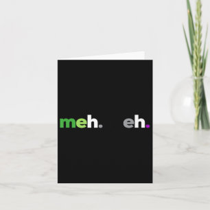 Tarjeta Meh Meh Aroace Pride Lgbtq, Lgbt Aro Ace, Aromanti