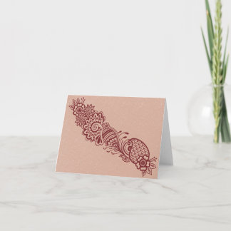 Tarjeta mehndi en blanco