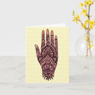 Tarjeta Mehndi Tattoo Art Design Blank Note Card