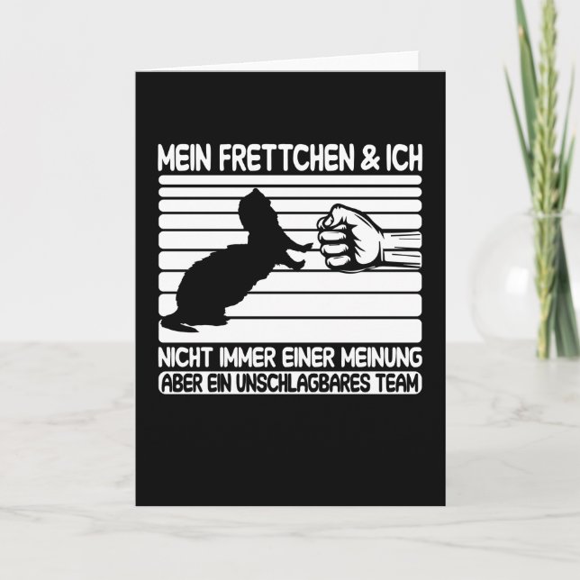 Tarjeta Mein Frettchen & ich sintió unschlagbares Team (Anverso)