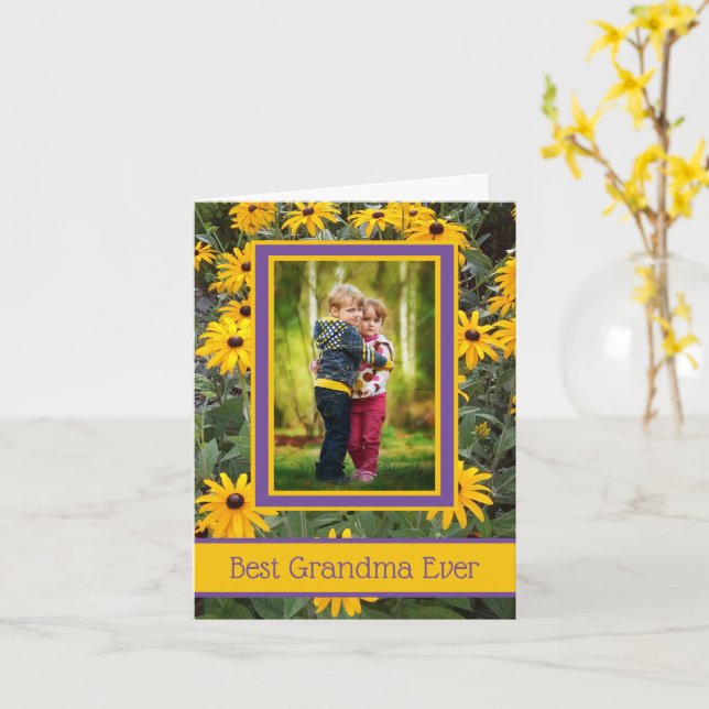 Tarjeta Mejor Abuela de la Historia - Flores amarillas bri (flor amarilla)