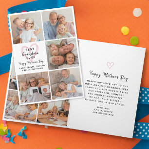 Tarjeta Mejor Abuela del Mundo Feliz Día de la Madre Colla