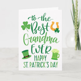 Tarjeta Mejor abuela del mundo para el día de San Patricio
