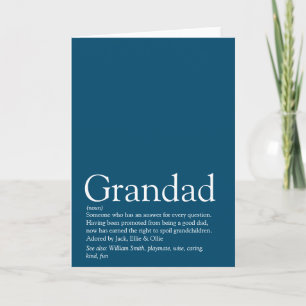 Tarjeta Mejor Abuelo del Mundo Definición