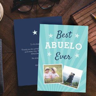 Tarjeta Mejor Abuelo   Foto plana del Día del Padre
