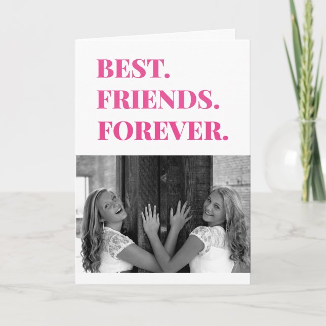 Tarjeta Mejor Amigo BFF Bestie Photo (Anverso)