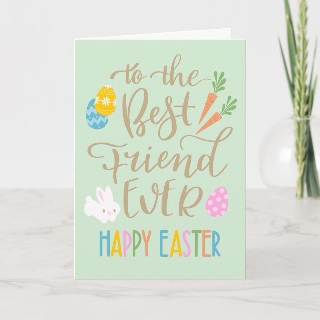 Tarjeta Mejor Amigo de la Historia de Pascua (Anverso)