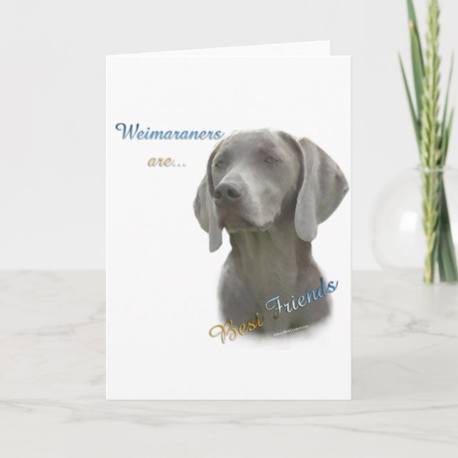 Tarjeta Mejor Amigo de Weimeraner 2 (Anverso)