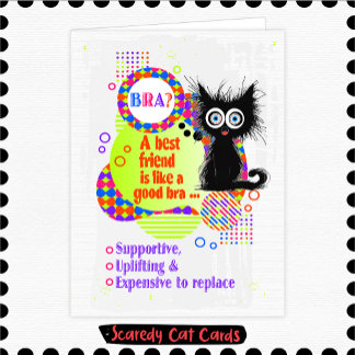 Tarjeta Mejor amigo del gato miedoso