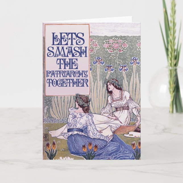 Tarjeta Mejor    amigo feminista aplastemos al patriarcado (Anverso)