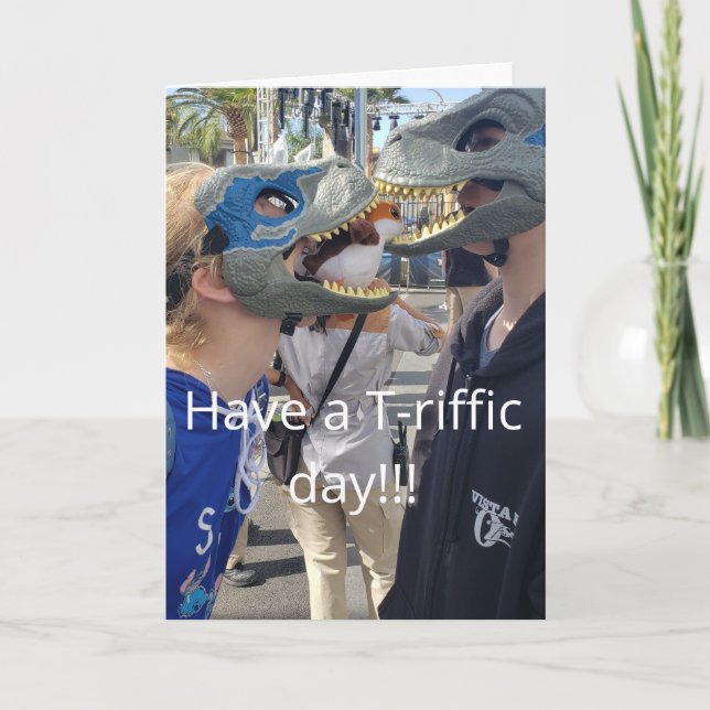 Tarjeta Mejor amigo T-rex (Anverso)