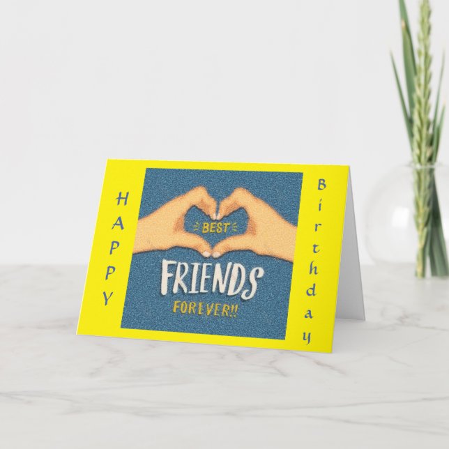 TARJETA **MEJOR AMIGO** UN ESPECIAL DESEADO EN SU CUMPLEAÑ (Anverso)