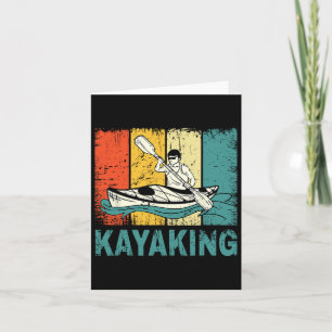 Tarjeta Mejor Arte De Kayak Para Hombres Mujeres Pescando