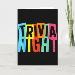 Tarjeta Mejor arte de noche de trivia para hombres y mujer