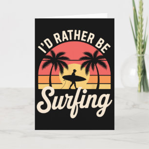 Tarjeta Mejor Arte de Surf para Hombres Mujeres Surfista S