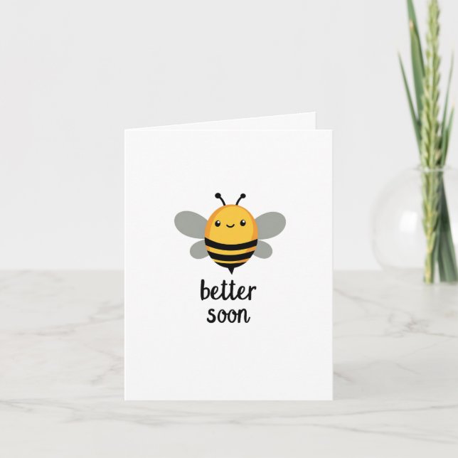 Tarjeta Mejor BEE pronto Sick Bee Get Well Card (Anverso)